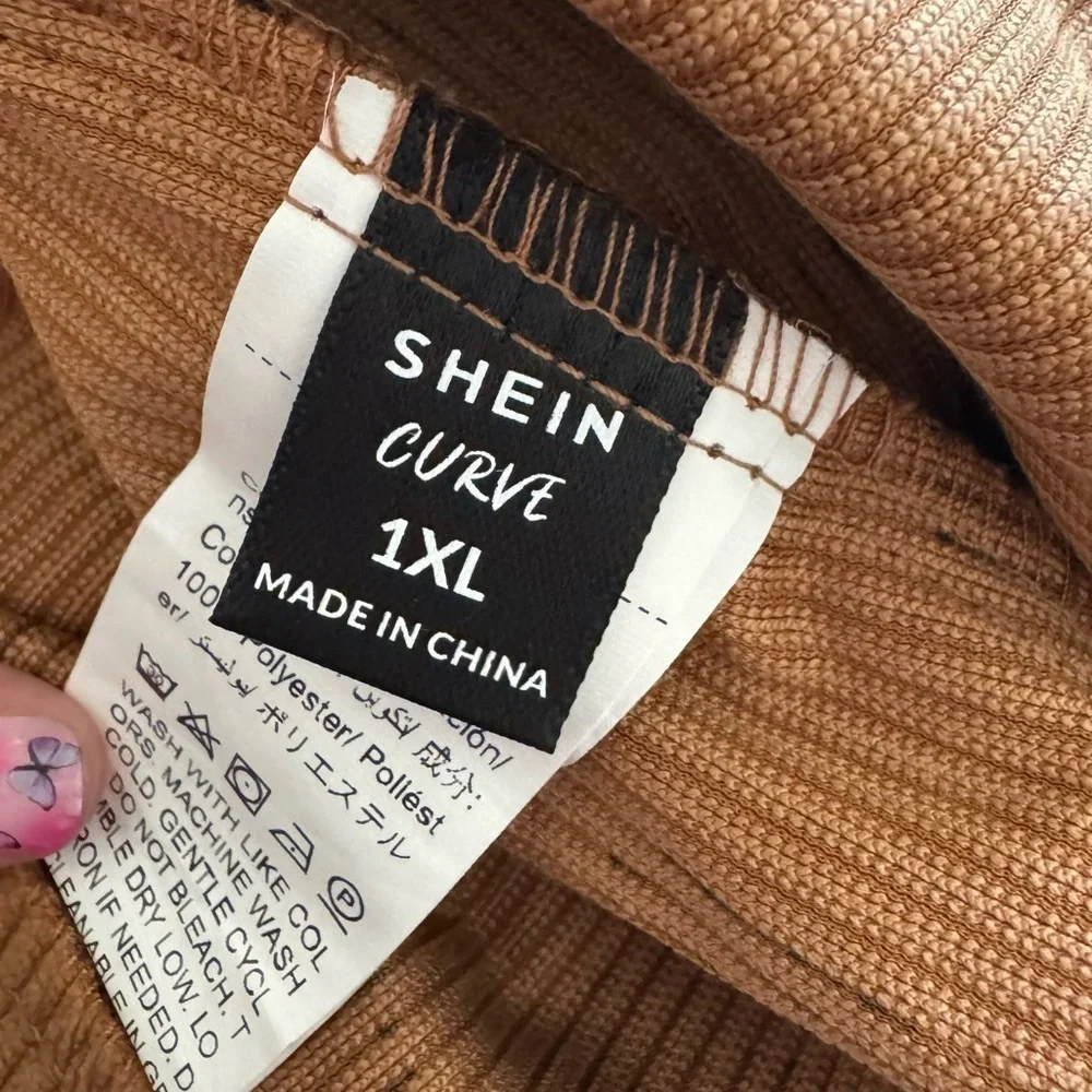 SHEIN MINI CORD LEOPARD CHEETAH SKIRT NWOT 1X ANIMAL PRINT CURVE ELASTIC WAIST